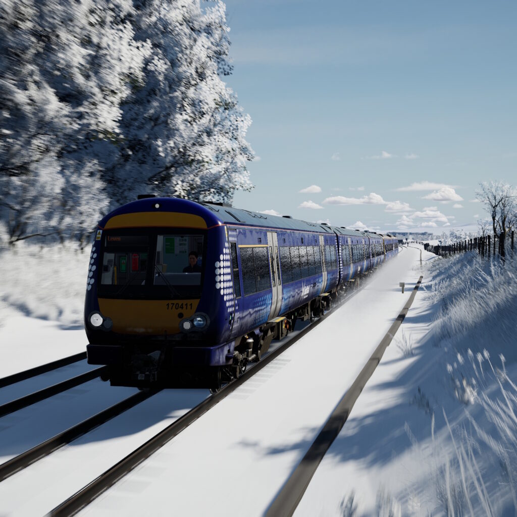 A crisp winters day for Scottish commuters, but at least its dry!