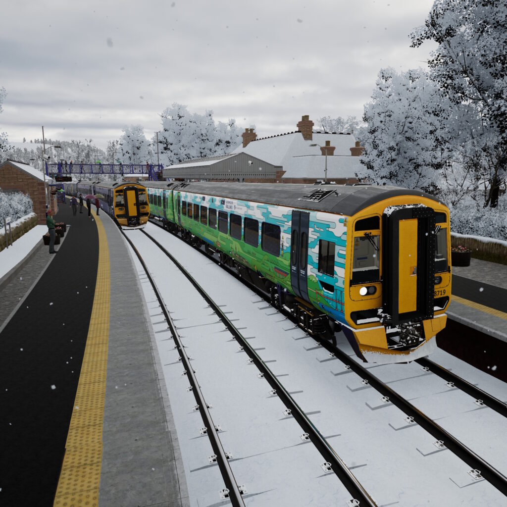 A Scotrail Class 158 sporting the special Levonmouth Rail Link livery!