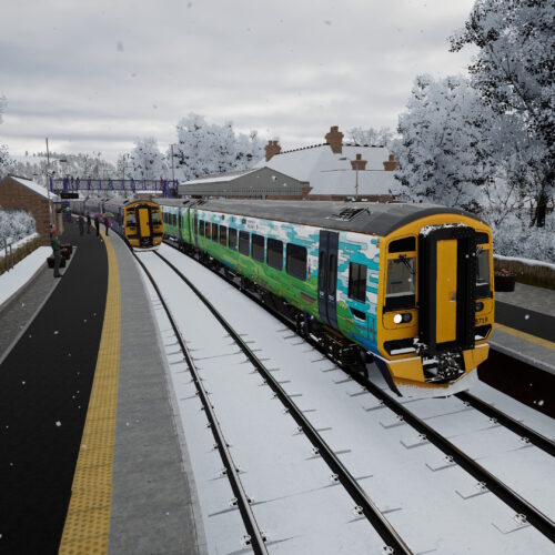 A Scotrail Class 158 sporting the special Levonmouth Rail Link livery!